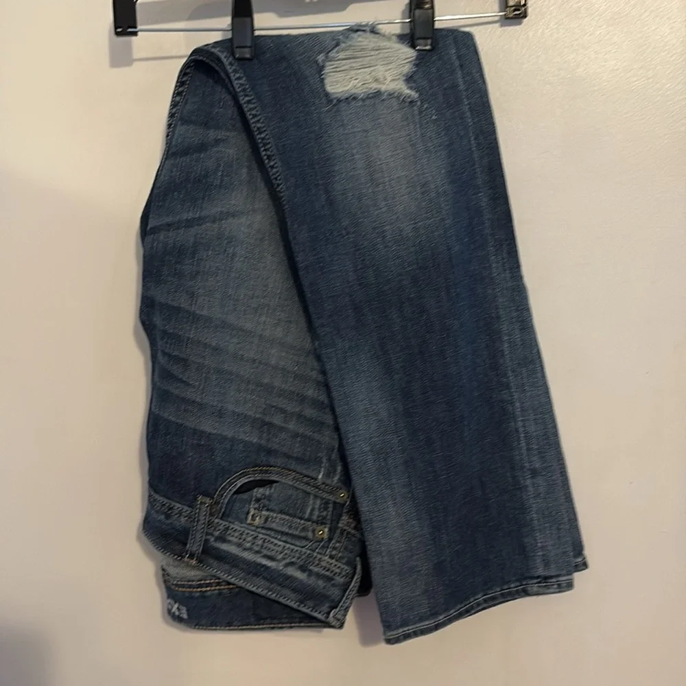 Express Mid Rise Distressed Boyfriend Jeans 6